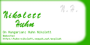 nikolett huhn business card